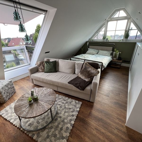Schlafzimmer und Sofaecke